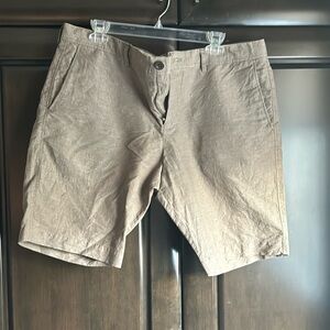 Linen blend Bermuda men’s shorts